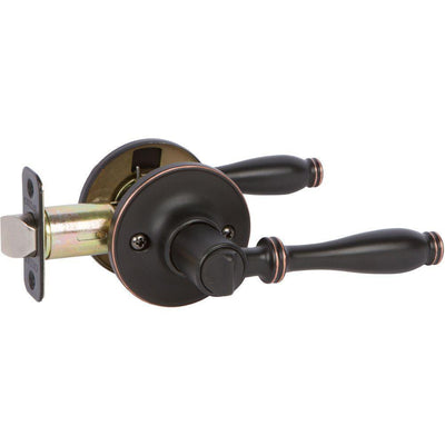 Callan Silona Edged Oil Rubbed Bronze Bed/Bath Door Lever - Super Arbor