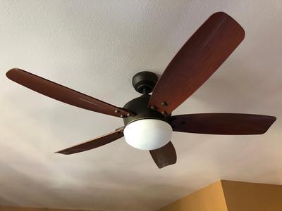 Harbor Breeze Saratoga 48-in Oil Rubbed Bronze LED Indoor/Outdoor Ceiling Fan with Remote (5-Blade) - Super Arbor