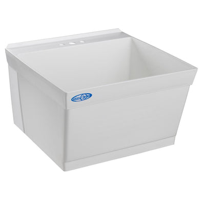 Mustee 23 in. x 23 in. Thermplastic Wall Mount Laundry Tub - Super Arbor