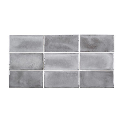 Jeffrey Court Gris Rustico 3 in. x 6 in. Glossy Textured Ceramic Wall Tile (5.38 sq. ft. / Case)