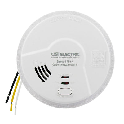 10-Year Sealed Battery Backup, Hardwired, 3-In-1 Smoke, Fire And Carbon Monoxide Detector, Microprocessor Intelligence - Super Arbor