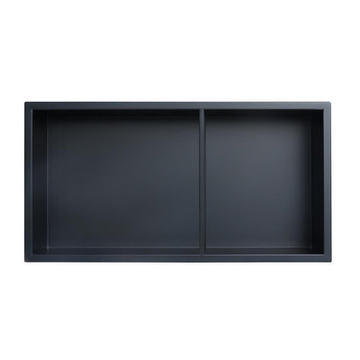 Showroom Series 12 in. x 24 in. Niche with Shelf in Matte Black - Super Arbor