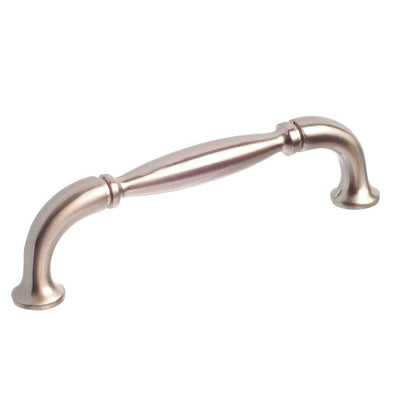 3-3/4 in. (96 mm) Center-to-Center Brushed Nickel Traditional Drawer Pull - Super Arbor