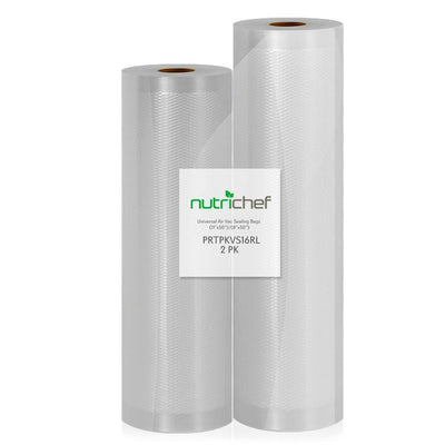 White Vacuum Sealer Bags - Universal Air Vac Sealing Bags (2-Rolls, 100 ft. Total Length) - Super Arbor