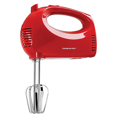 5-Speed Ultra Power Hand Mixer with Free Storage Case, Red - Super Arbor