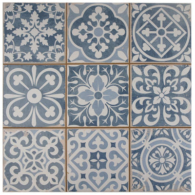Merola Tile Faenza Azul 13 in. x 13 in. Ceramic Floor and Wall Tile (12.2 sq. ft. /Case) - Super Arbor