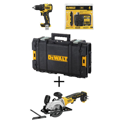 ATOMIC 20-Volt MAX Brushless Cordless 1/2 in. Drill/Driver Kit w/ Tough System Toolbox w/ Bonus Bare 4-1/2 in. Circ Saw - Super Arbor