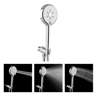 3-Spray 4.63 in. Single Wall Mount Handheld Adjustable Shower Head in Chrome Polished - Super Arbor