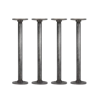 1/2 in. x 1 ft. L Black Steel Pipe Flange Table Leg Kit (Set of 4) - Super Arbor