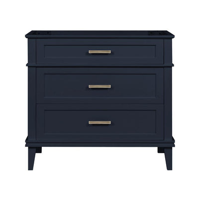 Woodfall 35.20 in. W x 21.60 in. D Vanity Cabinet Only in Midnight Blue - Super Arbor