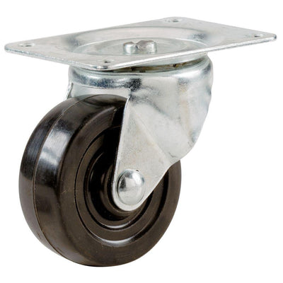 1-1/2 in. Soft Rubber Swivel Plate Caster with 40 lb. Load Rating - Super Arbor
