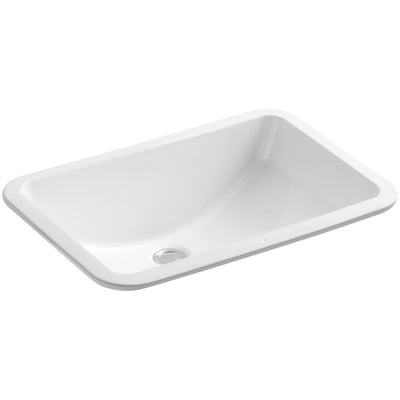 KOHLER Ladena 20 7/8" Undermount Bathroom Sink with Glazed Underside in White - Super Arbor