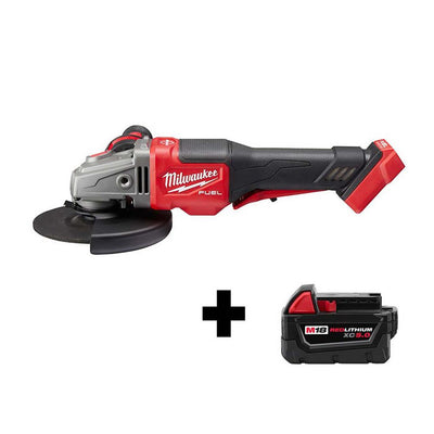M18 FUEL 18-Volt Lithium-Ion Brushless Cordless 4-1/2 in. / 6 in. Grinder W/ Paddle Switch W/ Free M18 5.0 Ah Battery - Super Arbor