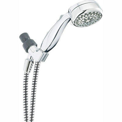7-Spray 3.4 in. Single Wall Mount Handheld Shower Head in Chrome - Super Arbor