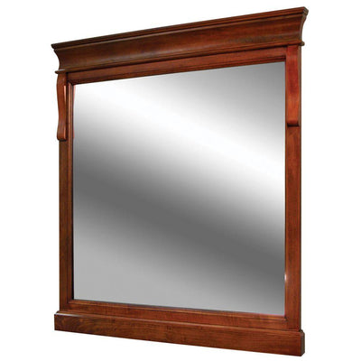 30 in. W x 32 in. H Framed Rectangular  Bathroom Vanity Mirror in Warm Cinnamon - Super Arbor