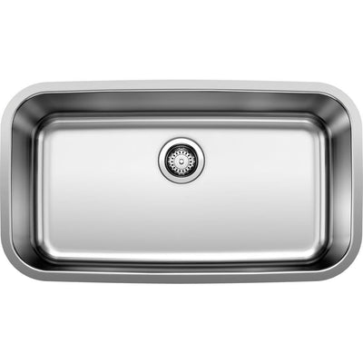 STELLAR Undermount Stainless Steel 28 in. Single Bowl Kitchen Sink - Super Arbor