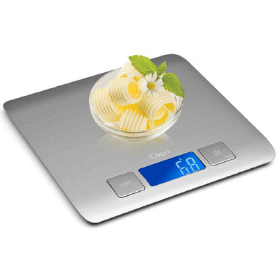 Zenith Digital Kitchen Scale in Refined Stainless Steel with Fingerprint Resistant Coating - Super Arbor