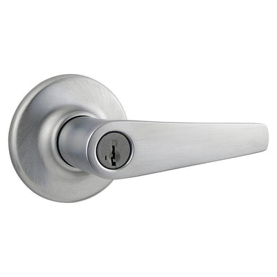 Delta Satin Chrome Entry Door Lever Featuring SmartKey Security - Super Arbor