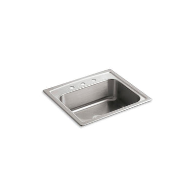 Toccata Drop-In Stainless Steel 25 in. 3-Hole Single Bowl Kitchen Sink - Super Arbor