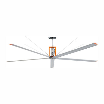 15 ft. Indoor/Outdoor Silver Aluminum Industrial Shop Warehouse Ceiling Fan with Wall Control - Super Arbor