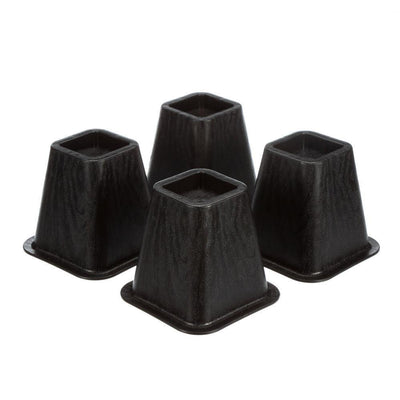 Black Plastic Bed Risers(Set of 4) - Super Arbor