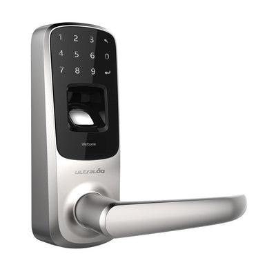 Satin Nickel Bluetooth Enabled Fingerprint and Touchscreen Smart Door Lock - Super Arbor