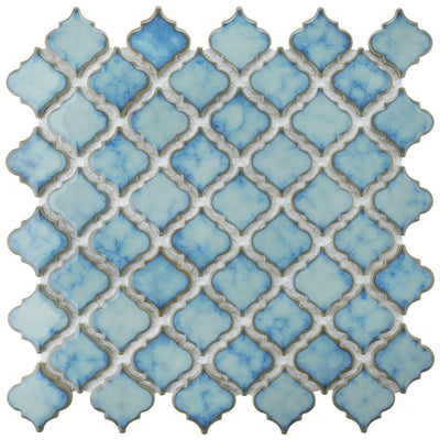 Merola Tile Hudson Tangier Marine 12 in. x 12 in. Porcelain Mosaic Tile (10.96 sq. ft. / Case) - Super Arbor