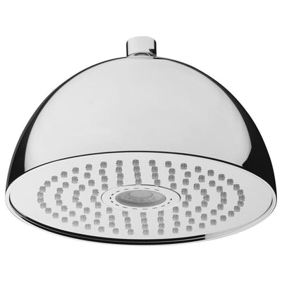 Light Round 1-Pattern 2.5 GPM 7.87 in. Ceiling Mount Rain Shower Head with Rainbow LED Light in Chrome - Super Arbor