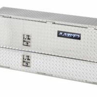 Lund 72 in Diamond Plate Aluminum Full Size Top Mount Truck Tool Box with mounting hardware and keys included, Silver - Super Arbor