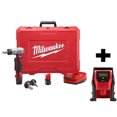 M12 12-Volt Lithium-Ion Cordless ProPEX Expansion Tool Kit with Free M12 Compact Inflator - Super Arbor