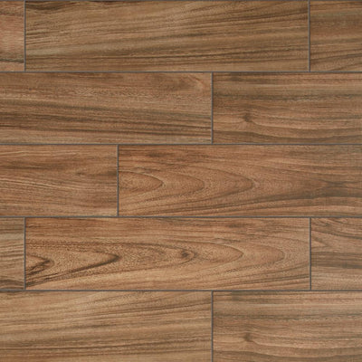Daltile Baker Wood 6 in. x 24 in. Walnut Glazed Porcelain Floor and Wall Tile (14.55 sq. ft./Case) - Super Arbor