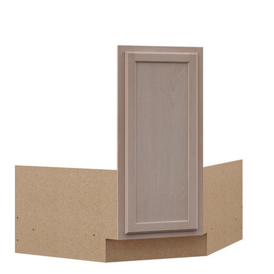 Hampton Partially Assembled 36x34.5x24 in. Corner Sink Base Kitchen Cabinet in Unfinished Beech - Super Arbor