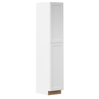 Shaker Ready To Assemble 18 in. W x 96 in. H x 24 in. D x Plywood Pantry Kitchen Cabinet in Denver White Painted Finish
