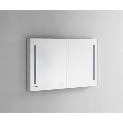 Signature Royale 48 in W x 30 in. H Recessed or Surface Mount Medicine Cabinet with Bi-View Doors and LED Lighting - Super Arbor