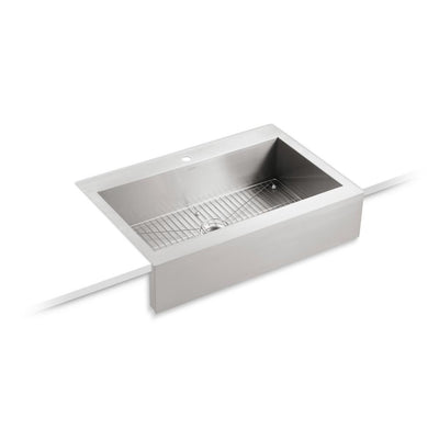 Vault Farmhouse Apron-Front Stainless Steel 36 in. 1-Hole Single Bowl Kitchen Sink - Super Arbor