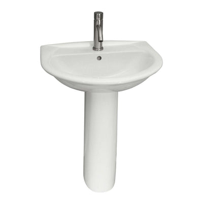 Barclay Products Karla 505 Pedestal Combo Bathroom Sink in White - Super Arbor