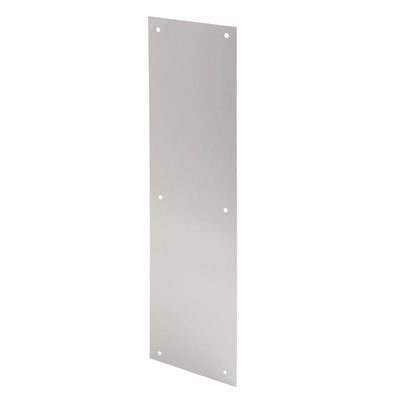 4 in. x 16 in., Aluminum, Satin, Push Plate - Super Arbor