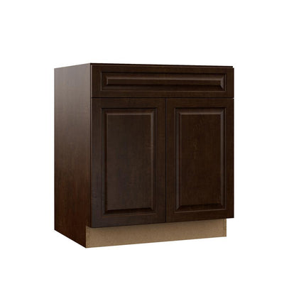 Designer Series Gretna Assembled 30x34.5x23.75 in. Base Kitchen Cabinet in Espresso