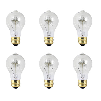 Feit Electric 40-Watt AT19 Dimmable Incandescent Amber Glass Vintage Edison Light Bulb with Tungsten Filament Soft White (6-Pack)