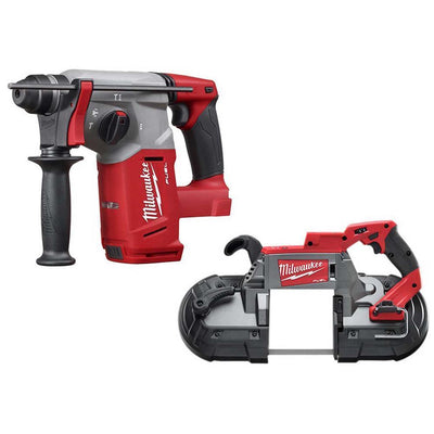M18 FUEL 18-Volt Lithium-Ion Brushless Cordless 1 in. SDS-Plus Rotary Hammer and Bandsaw (2-Tool) - Super Arbor