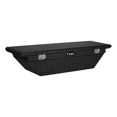 UWS 63 in. Aluminum Black Angled Single Lid Crossover Tool Box with Low Profile - Super Arbor