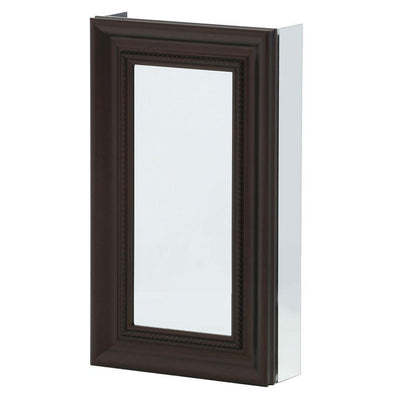 15 in. x 26 in. Framed Recessed or Surface-Mount Bathroom Medicine Cabinet in Oil Rubbed Bronze - Super Arbor