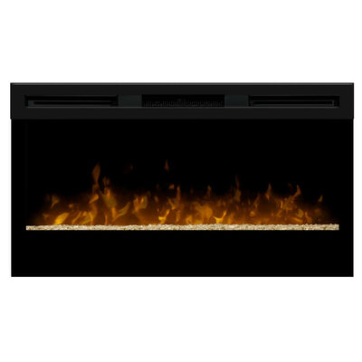 34 in. Linear Wall Mount Electric Fireplace in Black - Super Arbor