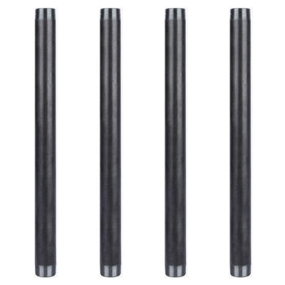 1-1/2 in. x 24 in. Industrial Steel Grey Plumbing Pipe in Black (4-Pack) - Super Arbor