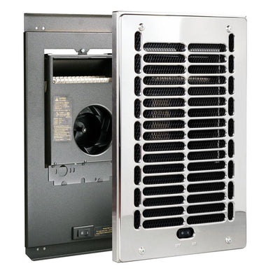 RBF Series 1000-Watt 120-Volt Electric Fan-Forced In-Wall Bath Heater Chrome - Super Arbor