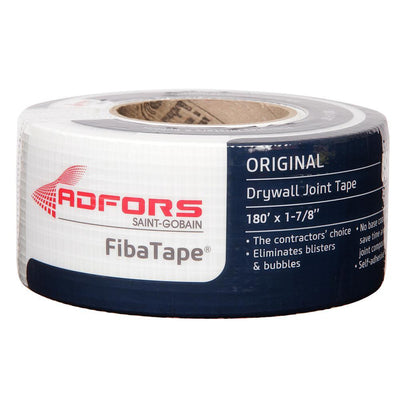 Saint-Gobain ADFORS FibaTape Standard White 1-7/8 in. x 180 ft. Self-Adhesive Mesh Drywall Joint Tape - Super Arbor