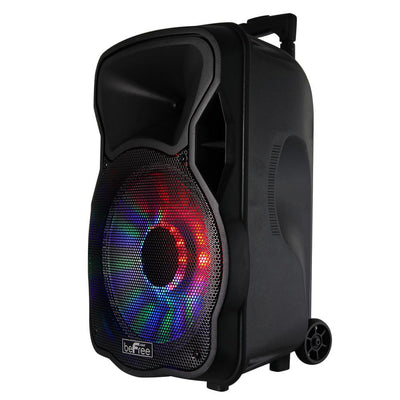 12 in. 2500-Watt Bluetooth Rechargeable Portable Party PA Speaker with Illuminating Lights - Super Arbor