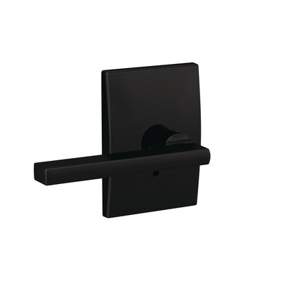 Custom Latitude Matte Black Century Trim Combined Interior Door Lever - Super Arbor