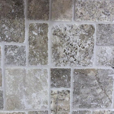 Silver Crescent 12-in x 12-in Honed Natural Stone Travertine Versailles Stone Look Wall Tile (1-sq. ft/ Piece)