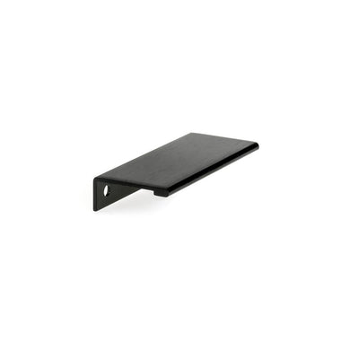 3-1/8 in. (80 mm) Center-to-Center Brushed Black Contemporary Edge Pull - Super Arbor